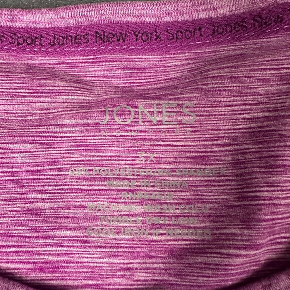 Jones New York Womens 3X Heather Purple Light Pullover Athletic Shirt - Picture 4 of 7